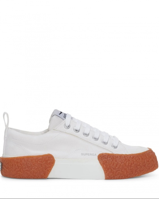 Scarpe sportive sneakers Superga 2660 STRIPE BIG BUMPERS Canvas UNISEX WHITE-GUM - Sports shoes sneakers Superga 2660 STRIPE BIG BUMPERS Canvas UNISEX WHITE-GUM - Chaussures de sport sneakers Superga 2660 STRIPE BIG BUMPERS Toile UNISEXE BLANC-GUM - Sportschuhe Sneakers Superga 2660 STRIPE BIG BUMPERS Canvas UNISEX WHITE-GUM