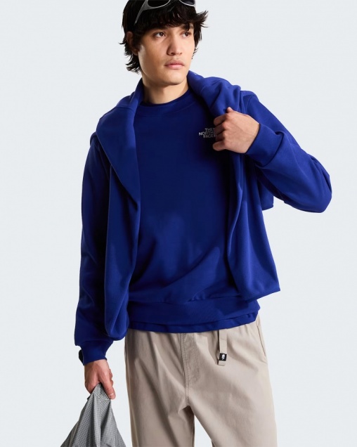 Felpa sportiva girocollo pullover The North Face EVOLUTION BOX NSE REGULAR CREW Cotone Uomo Bold Blue - The North Face EVOLUTION BOX NSE REGULAR CREW Men's Cotton Crewneck Pullover Sweatshirt Bold Blue - Sweat-shirt à col rond en coton pour homme The North Face EVOLUTION BOX NSE REGULAR CREW, bleu vif - The North Face EVOLUTION BOX NSE REGULAR CREW Herren-Sweatshirt aus Baumwolle mit Rundhalsausschnitt, kräftiges Blau