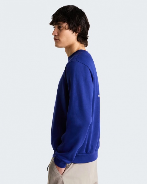 Felpa sportiva girocollo pullover The North Face EVOLUTION BOX NSE REGULAR CREW Cotone Uomo Bold Blue - The North Face EVOLUTION BOX NSE REGULAR CREW Men's Cotton Crewneck Pullover Sweatshirt Bold Blue - Sweat-shirt à col rond en coton pour homme The North Face EVOLUTION BOX NSE REGULAR CREW, bleu vif - The North Face EVOLUTION BOX NSE REGULAR CREW Herren-Sweatshirt aus Baumwolle mit Rundhalsausschnitt, kräftiges Blau