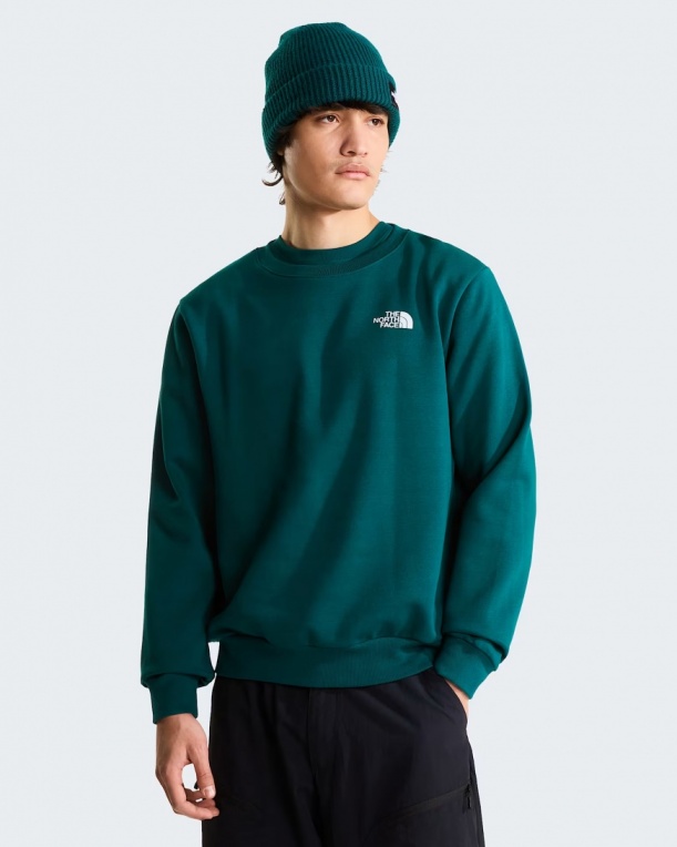 Felpa sportiva girocollo pullover The North Face EVOLUTION BOX NSE REGULAR CREW Cotone Uomo Pacific Teal - The North Face Evolution Box Nse Regular Crew Men's Cotton Crewneck Pullover Sweatshirt, Pacific Teal - Sweat-shirt à col rond en coton The North Face Evolution Box NSE Regular Crew pour homme, couleur bleu sarcelle Pacifique - The North Face Evolution Box NSE Regular Crew Herren-Sweatshirt aus Baumwolle mit Rundhalsausschnitt, Pazifik-Teal