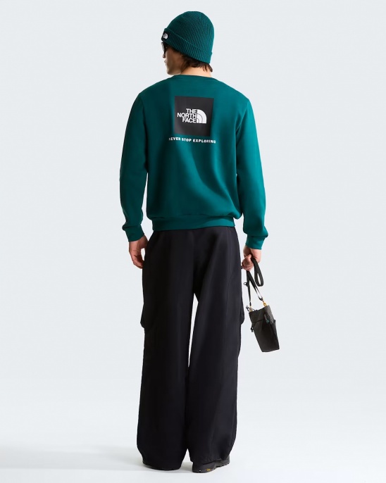 Felpa sportiva girocollo pullover The North Face EVOLUTION BOX NSE REGULAR CREW Cotone Uomo Pacific Teal - The North Face Evolution Box Nse Regular Crew Men's Cotton Crewneck Pullover Sweatshirt, Pacific Teal - Sweat-shirt à col rond en coton The North Face Evolution Box NSE Regular Crew pour homme, couleur bleu sarcelle Pacifique - The North Face Evolution Box NSE Regular Crew Herren-Sweatshirt aus Baumwolle mit Rundhalsausschnitt, Pazifik-Teal