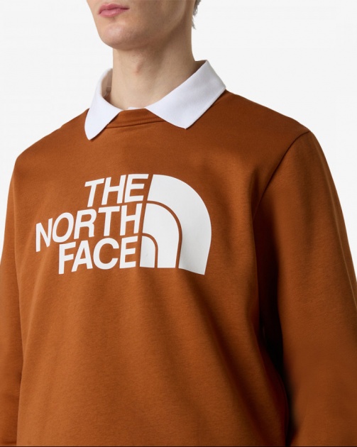 Felpa sportiva girocollo pullover The North Face EASY CREW Crew Cotone FELPATO BURNT UMBER - The North Face EASY CREW Cotton SWEATSHIRT BURNT UMBER - Sweat-shirt en coton The North Face EASY CREW, couleur terre d\'ombre brûlée - The North Face EASY CREW Baumwoll-Sweatshirt, gebranntes Umbra