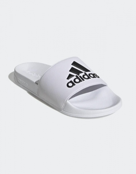 Ciabatte Gomma doccia mare piscina Adidas ADILETTE SHOWER BIG LOGO UNISEX Bianco - Rubber slippers sea shower swimming pool Adidas ADILETTE SHOWER BIG LOGO UNISEX White - Chaussons en caoutchouc douche de mer piscine Adidas ADILETTE SHOWER BIG LOGO UNISEX Blanc - Gummipantoffeln Meeresdusche Schwimmbad Adidas ADILETTE SHOWER BIG LOGO UNISEX Weiß