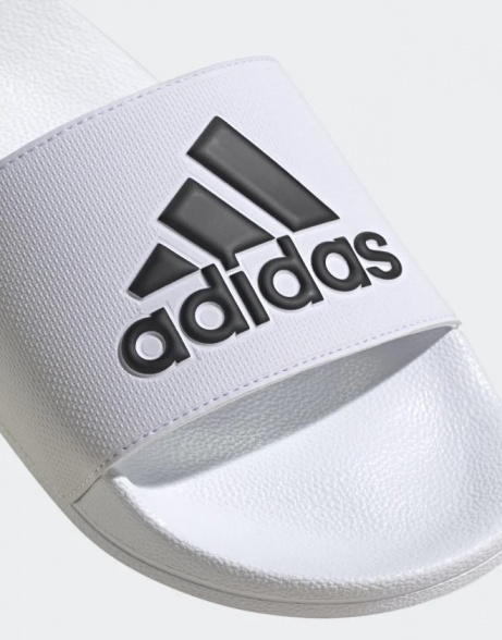 Ciabatte Gomma doccia mare piscina Adidas ADILETTE SHOWER BIG LOGO UNISEX Bianco - Rubber slippers sea shower swimming pool Adidas ADILETTE SHOWER BIG LOGO UNISEX White - Chaussons en caoutchouc douche de mer piscine Adidas ADILETTE SHOWER BIG LOGO UNISEX Blanc - Gummipantoffeln Meeresdusche Schwimmbad Adidas ADILETTE SHOWER BIG LOGO UNISEX Weiß