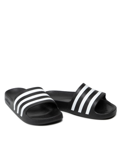 Ciabatte Adidas Adilette Aqua Gomma TPU Nero Bianco - Adidas Adilette Aqua Rubber TPU Slippers Black White - Pantoufles Adidas Adilette Aqua Rubber TPU Noir Blanc - Adidas Adilette Aqua Rubber TPU Hausschuhe Schwarz Weiß