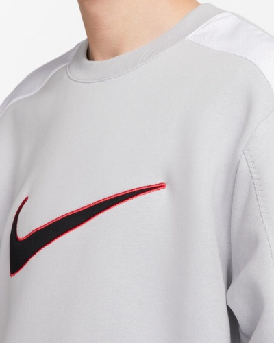 Felpa sportiva pullover girocollo Nike Pullover  Fleece BB Crew Cotone Felpato Grigio - Nike Pullover Fleece BB Crew Cotton Fleece Crew Neck Sports Sweatshirt Grey - Nike Pullover Fleece BB Crew Sweat-shirt de sport en molleton de coton à col rond Gris - Nike Pullover Fleece BB Crew Baumwoll-Fleece-Sport-Sweatshirt mit Rundhalsausschnitt, Grau
