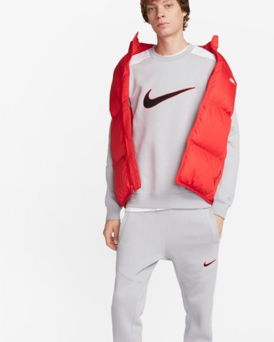 Felpa sportiva pullover girocollo Nike Pullover  Fleece BB Crew Cotone Felpato Grigio - Nike Pullover Fleece BB Crew Cotton Fleece Crew Neck Sports Sweatshirt Grey - Nike Pullover Fleece BB Crew Sweat-shirt de sport en molleton de coton à col rond Gris - Nike Pullover Fleece BB Crew Baumwoll-Fleece-Sport-Sweatshirt mit Rundhalsausschnitt, Grau