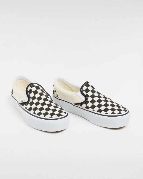 Scarpe sneakers Vans Checkerboard Classic Slip-On Platform Scacchi - Sport sneakers Vans Checkerboard Classic Slip-On Platform Chess - Baskets de sport Vans Checkerboard Classic Slip-On Platform Chess - Sportliche Sneaker Vans Checkerboard Classic Slip-On Platform Chess