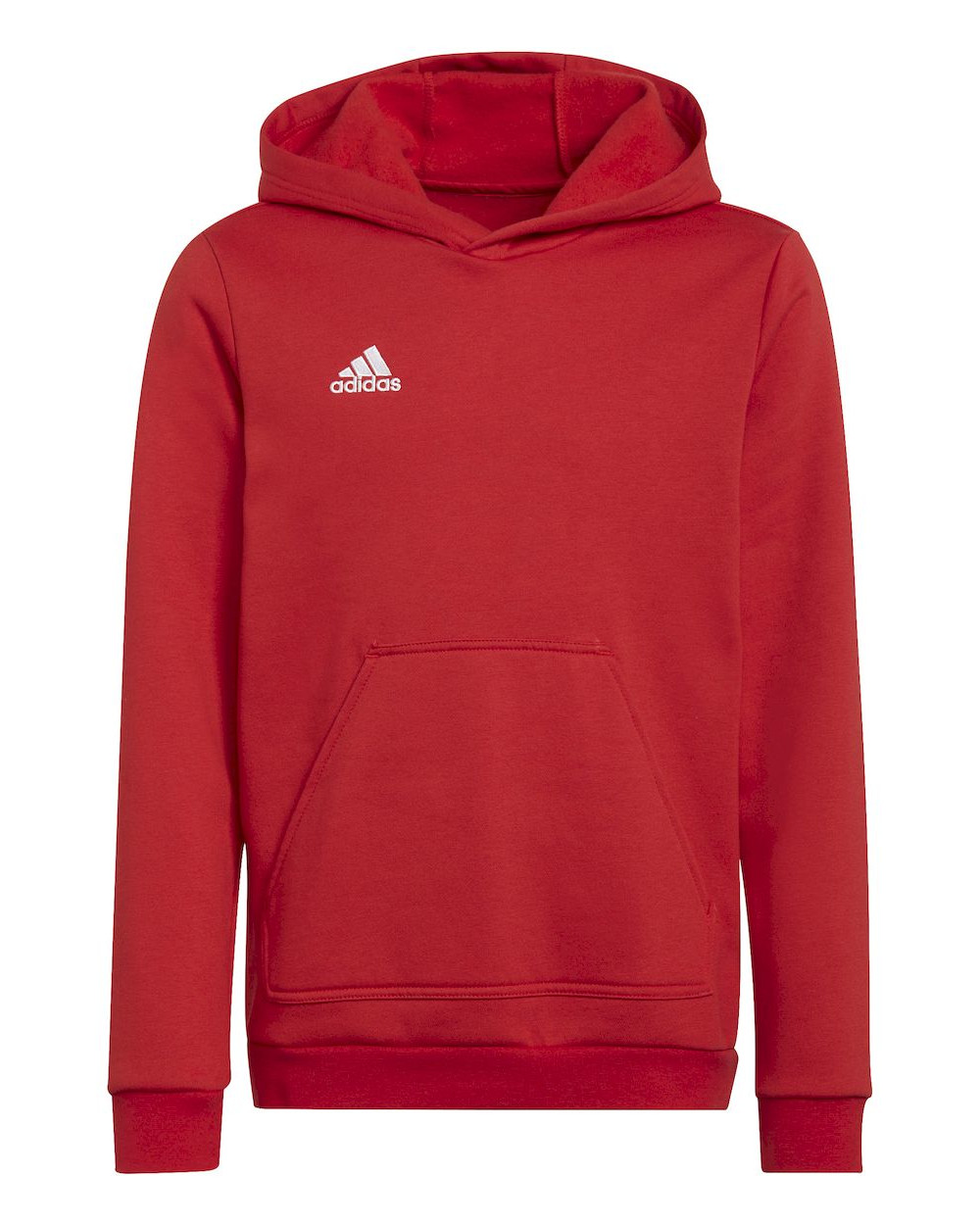 Felpa Cappuccio Hoodie Ragazzi Unisex Adidas Entrada 22 Hoodie Rosso con tasch - Foto 8 di 12