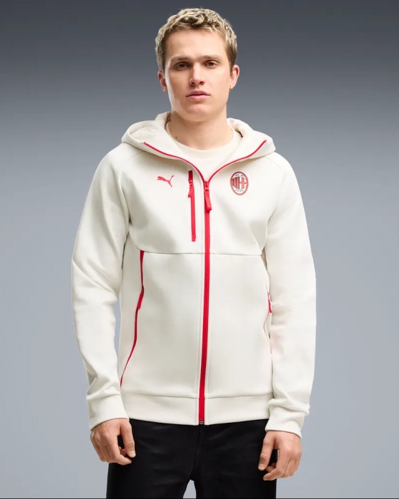 Giacca Felpa Cappuccio AC MILAN Puma PUMATECH HD FZ full zip HD FZ cotone uomo Vapor Gray 2026 27 - AC MILAN Puma PUMATECH HD FZ full zip HD FZ cotton men's hooded sweatshirt jacket Vapor Gray 2026 27 - AC MILAN Puma PUMATECH HD FZ veste sweat-shirt à capuche zippée en coton pour homme, gris vaporeux 2026 27 - AC MILAN Puma PUMATECH HD FZ Herren-Kapuzenjacke mit durchgehendem Reißverschluss, Vapor Gray, Größe 2026 27