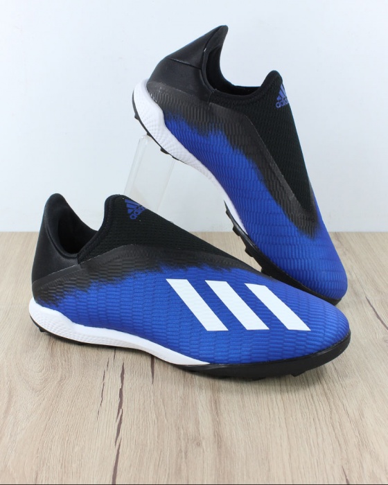 Football boots shoes Adidas Cleats X 19.3 Laceless Navy Turf 