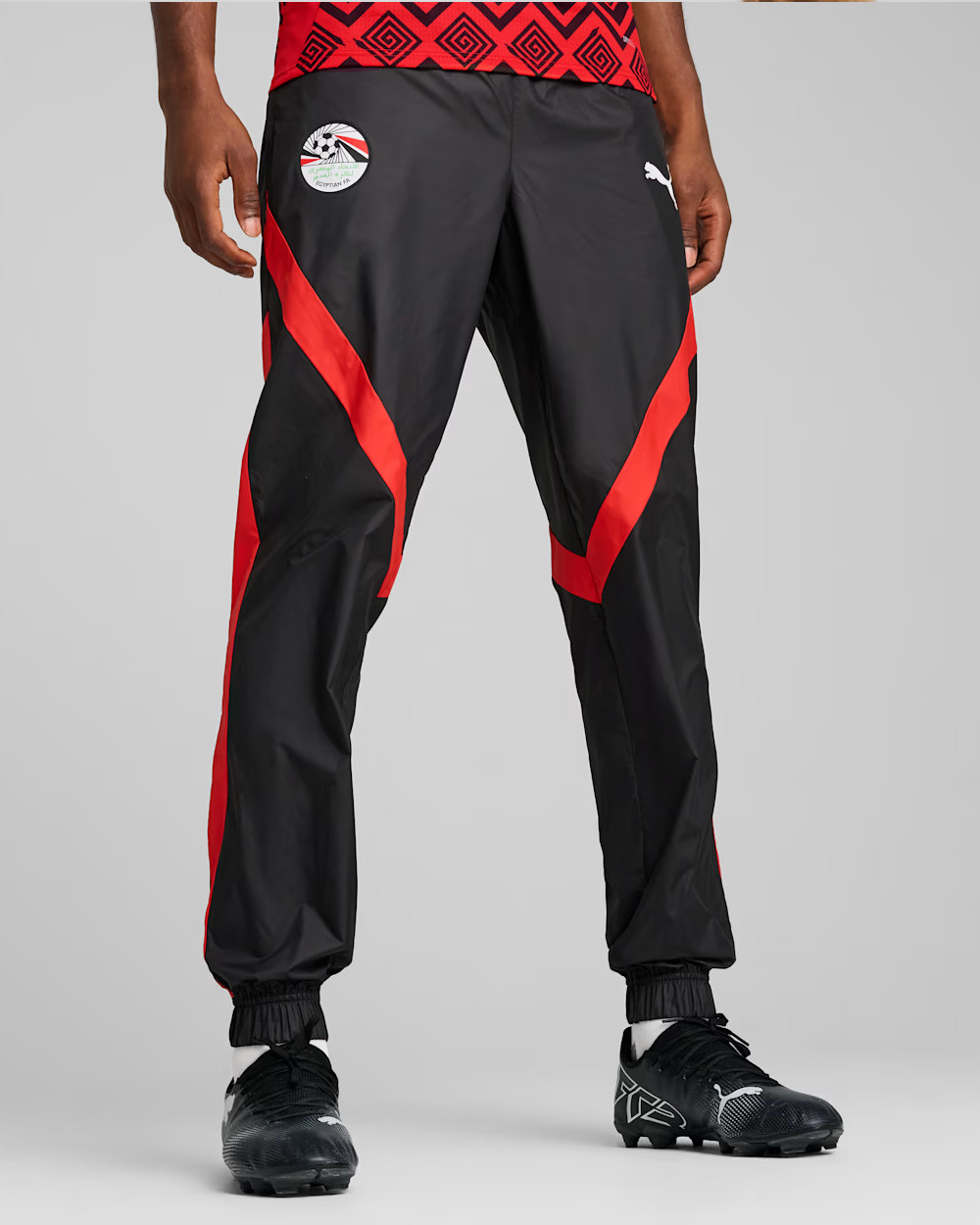 Egitto Efa Puma Pantaloni tuta Pants Nero 2025 Woven stadium pre match - Picture 10 of 13