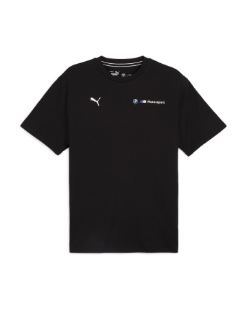 maglia maglietta T-shirt BMW MotorSport Essential Logo Tee  maniche corte girocollo cotone uomo Nero - BMW MotorSport Essential Logo Tee Short Sleeve Crew Neck Cotton Men's Black T-Shirt - T-shirt noir à manches courtes et col rond en coton avec logo BMW MotorSport Essential pour homme - BMW Motorsport Essential Logo T-Shirt, Kurzarm, Rundhalsausschnitt, Baumwolle, Herren, Schwarz