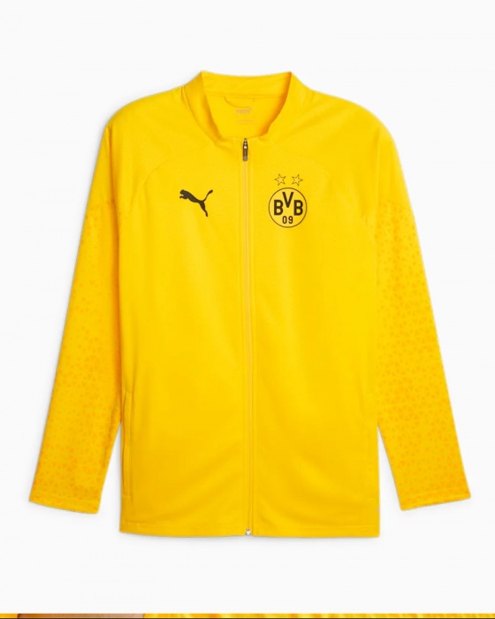 Giacca tuta allenamento BORUSSIA DORTMUND 09 BVB Puma Poliestere uomo 2023 24 Giallo - Training suit jacket BORUSSIA DORTMUND 09 BVB Puma Polyester man 2023 24 Yellow - Veste de survêtement BORUSSIA DORTMUND 09 BVB Puma Polyester homme 2023 24 Jaune - Trainingsjacke BORUSSIA DORTMUND 09 BVB Puma Polyester Mann 2023 24 Gelb