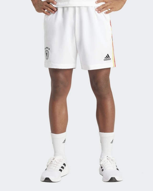 Pantaloncini sportivi GERMANIA DFB Adidas Uomo DNA Microfibra EURO 2024 Bianco con tasche - Sports shorts GERMANY DFB Adidas Men's DNA Microfiber EURO 2024 White with pockets - Short de sport ALLEMAGNE DFB Adidas Homme DNA Microfibre EURO 2024 Blanc avec poches - Sportshorts DEUTSCHLAND DFB Adidas Herren DNA Mikrofaser EURO 2024 Weiß mit Taschen