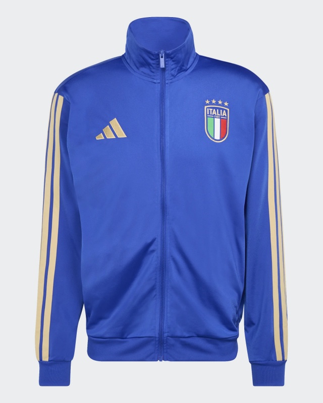 Giacca Tuta Sportiva ITALIA FIGC adidas Track Top DNA Uomo Poliestere Mondiali 2026 Blue - Suit sport Jacket adidas ITALY FIGC Track Top DNA Mens Polyester World Cup 2026 Blue - Veste de sport adidas Italie FIGC Track Top DNA Homme Polyester Coupe du Monde 2026 Bleu - Anzug Sportjacke adidas ITALY FIGC Track Top DNA Herren Polyester Weltmeisterschaft 2026 Blau