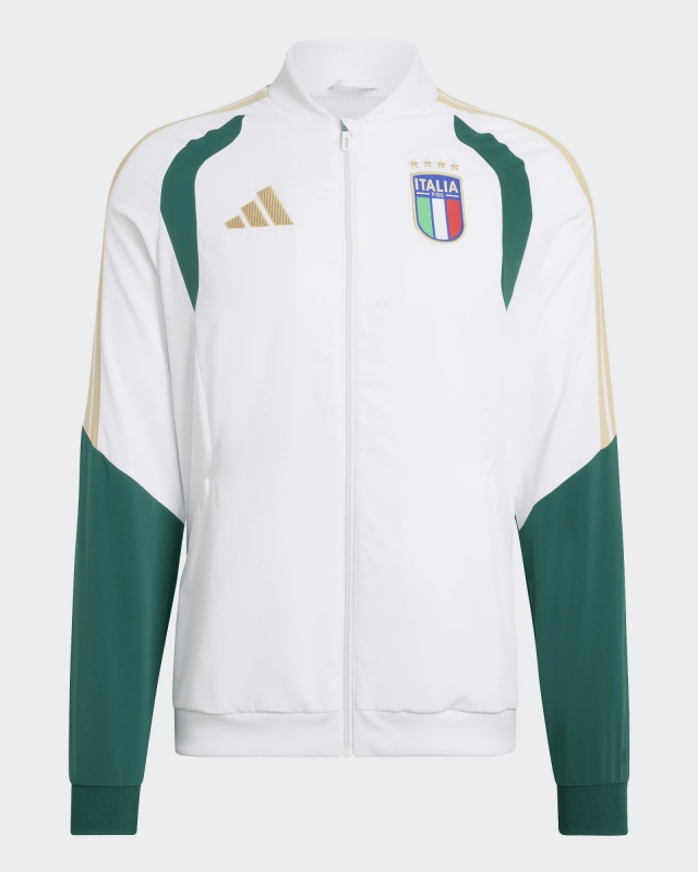 Giacca Tuta Rappresentanza ITALIA FIGC adidas Uomo Mondiali 2026 Bianco - Presentation Suit Jacket adidas Mens 2026 World Cup FIGC Italy White - Veste de présentation adidas pour homme Coupe du monde 2026 FIGC Italie Blanc - Präsentationsanzugjacke adidas Herren 2026 World Cup FIGC Italien Weiß