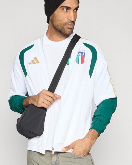 Giacca Tuta Rappresentanza ITALIA FIGC adidas Uomo Mondiali 2026 Bianco - Presentation Suit Jacket adidas Mens 2026 World Cup FIGC Italy White - Veste de présentation adidas pour homme Coupe du monde 2026 FIGC Italie Blanc - Präsentationsanzugjacke adidas Herren 2026 World Cup FIGC Italien Weiß