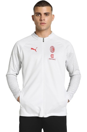Giacca tuta allenamento AC MILAN Puma For All Time Poliestere uomo 2023 24 Grigio - Training suit jacket AC MILAN Puma For All Time Polyester man 2023 24 Grey - Veste de survêtement AC MILAN Puma For All Time Polyester homme 2023 24 Gris - Trainingsjacke AC MILAN Puma For All Time Polyester Mann 2023 24 Grau