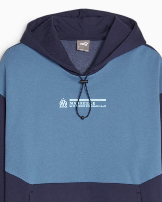 Felpa Cappuccio Pullover OLYMPIQUE MARSIGLIA OM Puma FTBL CULTURE cotone Felpato 2023 24 uomo Blue - Sweatshirt Hood Pullover OLYMPIQUE MARSEILLE OM Puma FTBL CULTURE cotton Fleece 2023 24 man Blue - Sweat Capuche Pullover OLYMPIQUE MARSEILLE OM Puma FTBL CULTURE coton Fleece 2023 24 homme Bleu - Sweatshirt Kapuze Pullover OLYMPIQUE MARSEILLE OM Puma FTBL CULTURE Baumwolle Fleece 2023 24 Mann Blau