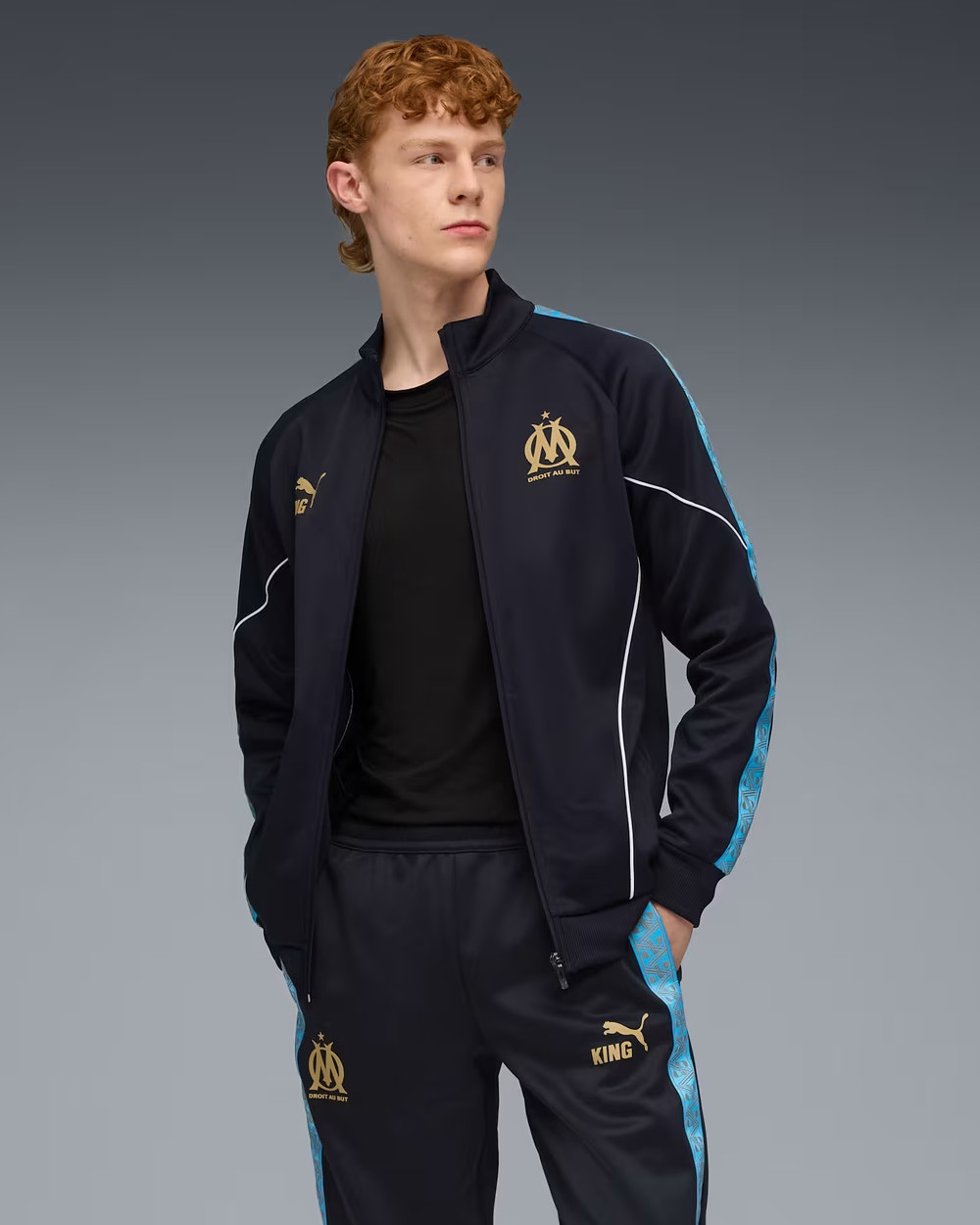 Marsiglia OM Olympique Puma Giacca Blu 2025 26 Stadium Pre Match KING Anthem - Imagen 9 de 12
