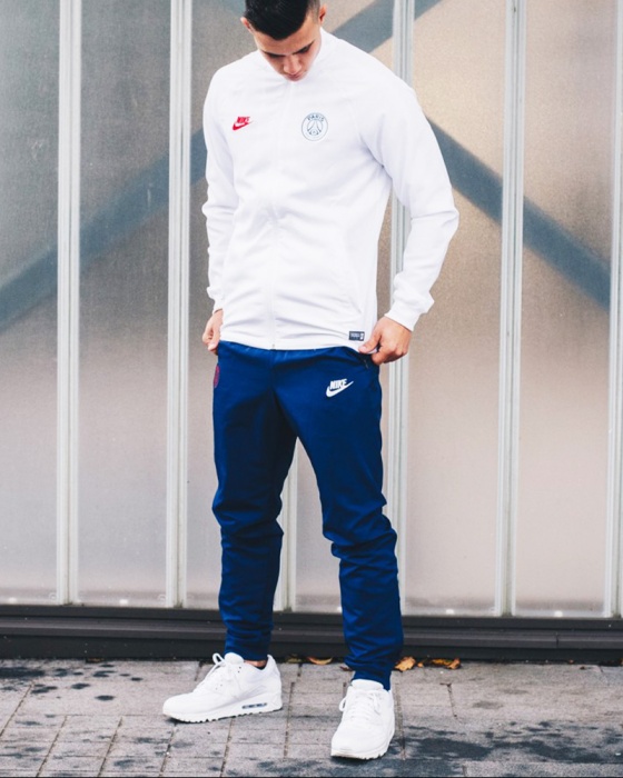 white psg tracksuit