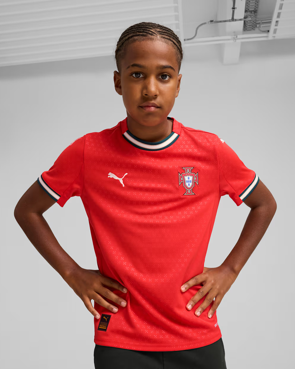 Portogallo Portugal Puma Maglia Calcio Football Shirt Bambini Ragazzi Rosso - Imagen 9 de 12