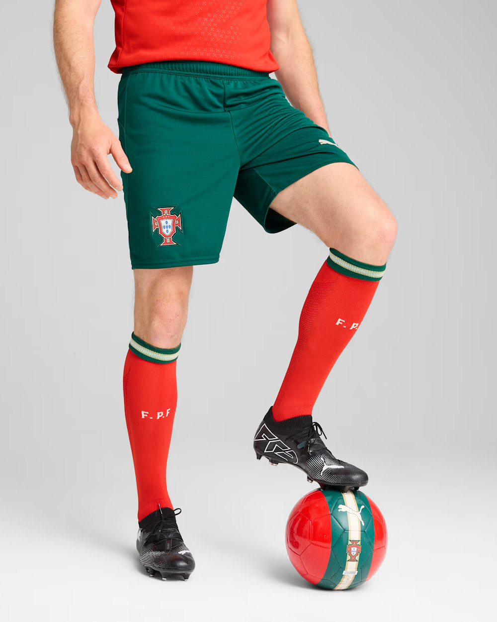 Portogallo Portugal Puma Pantaloncini Shorts UOMO Verde Home Home 2025 - Imagen 9 de 12