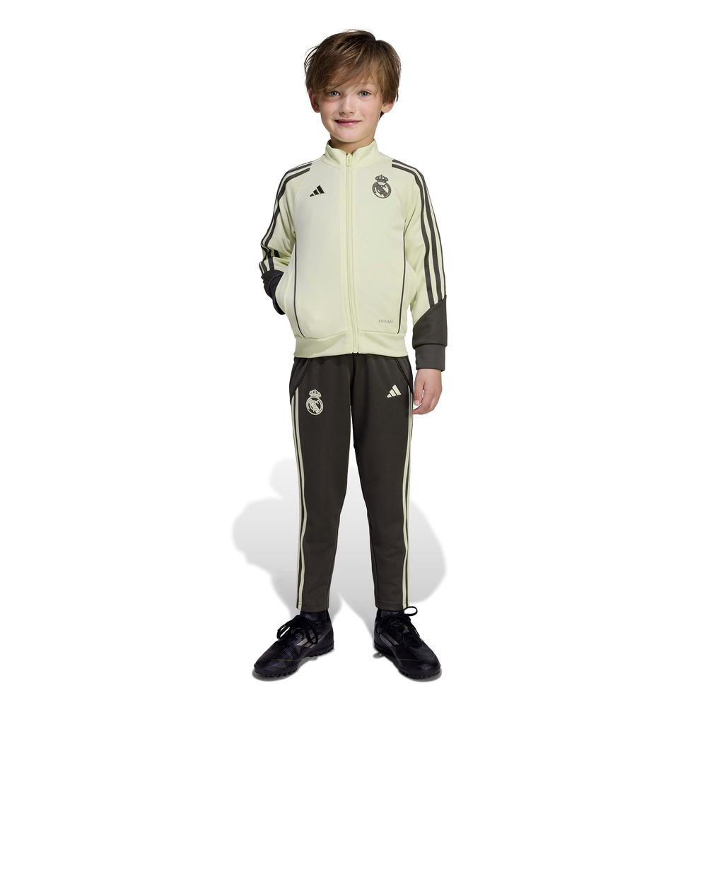 Real Madrid Adidas KINDER Training Trainingsanzug Kind Gelb Voller Zip 2025 26 - Bild 10 von 14
