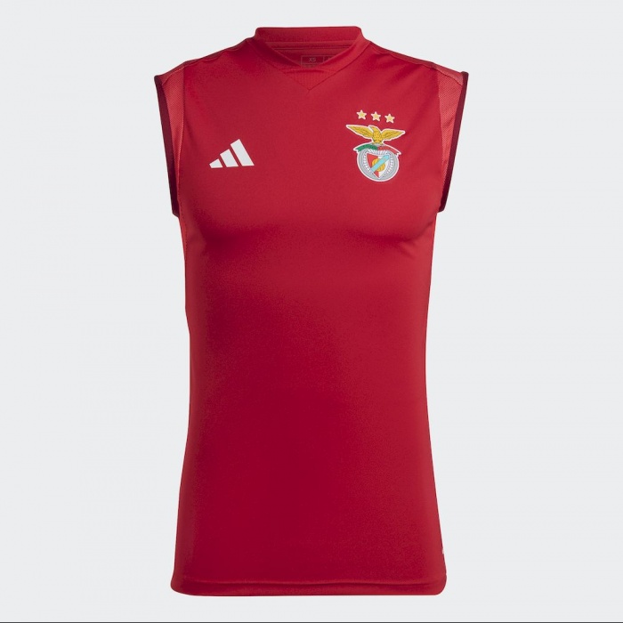 MAGLIA Allenamento smanicato canotta BENFICA SLB Adidas uomo 2023 24 Rosso - SLEEVELESS TRAINING SHIRT BENFICA SLB Adidas men's 2023 24 Red - MAILLOT D'ENTRAÎNEMENT SANS MANCHES BENFICA SLB Adidas homme 2023 24 Rouge - ÄRMELLOSES TRAININGSHEMD BENFICA SLB Adidas Herren 2023 24 Rot