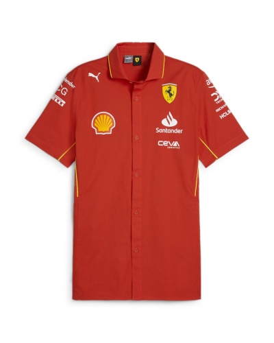 Camicia Maglia Uomo Scuderia Ferrari Team SF Team Shirt Rosso Corsa Motorsport 2024 - Scuderia Ferrari Team SF Team Shirt Men\'s Shirt Red Corsa Motorsport 2024 - Scuderia Ferrari Team SF Team Shirt Maillot Homme Rouge Corsa Motorsport 2024 - Scuderia Ferrari Team SF Teamshirt Herrenshirt Rot Corsa Motorsport 2024