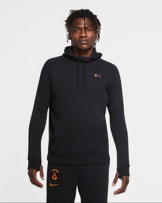 Felpa cappuccio Galatasaray Nike Pullover Fleece Sportswear cotone 2020 21 Nero - Galatasaray Nike Pullover Fleece Sportswear cotton hoodie 2020 21 Black - Galatasaray Nike Pullover Fleece Sportswear coton ouaté 2020 21 Noir - Galatasaray Nike Pullover Fleece Sportswear Baumwoll Hoodie 2020 21 Schwarz