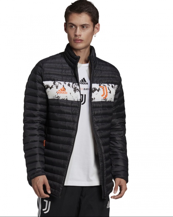 Juventus Turin Adidas Daunenjacke Padded Winterjacke Jacket adidas Herren Juventus Light Down Fußball Jacke (schwarz