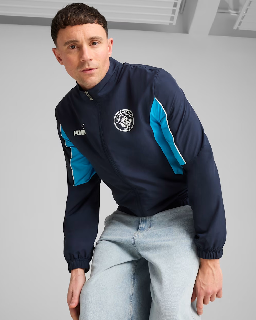 Manchester City Puma Giacca tuta ftblARCHIVE UOMO Blu Poliestere Con tasche - Foto 10 di 13