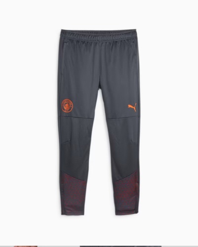 Pantaloni Tuta MANCHESTER CITY MCFC Puma Training con tasche a zip POLIESTERE Uomo 2024 Grigio - Suit Pants MANCHESTER CITY MCFC Puma Training with zip pockets POLYESTER Men 2024 Gray - Pantalon de Survetement MANCHESTER CITY MCFC Puma Training avec poches zippées POLYESTER Homme 2024 Gris - Anzughose MANCHESTER CITY MCFC Puma Training mit Reißverschlusstaschen POLYESTER Herren 2024 Grau