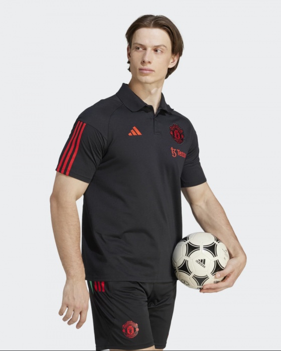 Manchester United Adidas Polo Maglia Training Tiro 23 UOMO Nero