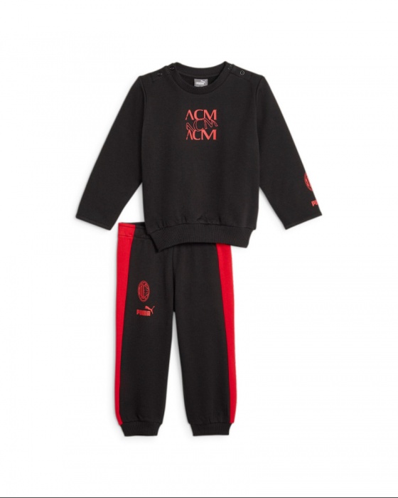 Ac Milan Puma Tuta tutina neonato baby jogger Neonato bambino Nero