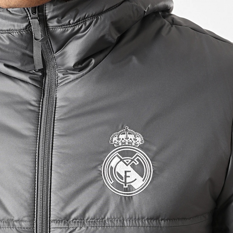 Real Madrid Adidas Down Padded Jacket Men Grey 2020 21 Winter Ebay