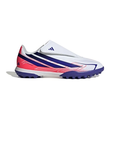 Scarpe Calcio Adidas F50 HYPERFAST Velcro Bambini Bianco - Football boots cleats Adidas F50 HYPERFAST Velcro Kids White - Chaussures de football Adidas F50 HYPERFAST Velcro pour enfants, blanches - Adidas F50 HYPERFAST Fußballschuhe mit Klettverschluss, weiß, für Kinder