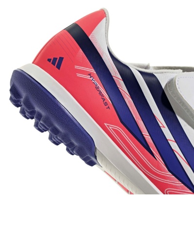 Scarpe Calcio Adidas F50 HYPERFAST Velcro Bambini Bianco - Football boots cleats Adidas F50 HYPERFAST Velcro Kids White - Chaussures de football Adidas F50 HYPERFAST Velcro pour enfants, blanches - Adidas F50 HYPERFAST Fußballschuhe mit Klettverschluss, weiß, für Kinder