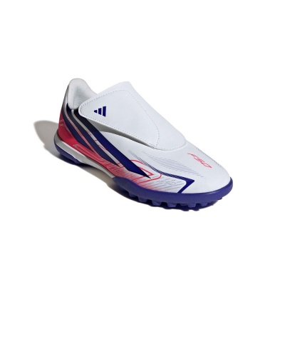 Scarpe Calcio Adidas F50 HYPERFAST Velcro Bambini Bianco - Football boots cleats Adidas F50 HYPERFAST Velcro Kids White - Chaussures de football Adidas F50 HYPERFAST Velcro pour enfants, blanches - Adidas F50 HYPERFAST Fußballschuhe mit Klettverschluss, weiß, für Kinder