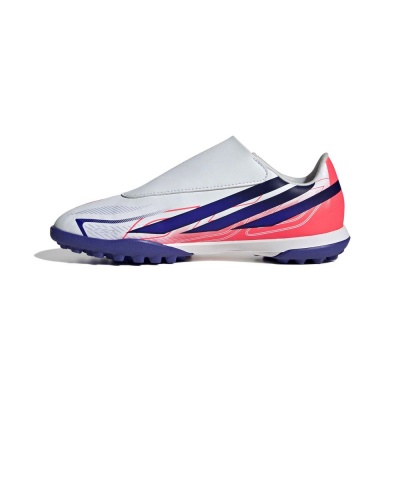 Scarpe Calcio Adidas F50 HYPERFAST Velcro Bambini Bianco - Football boots cleats Adidas F50 HYPERFAST Velcro Kids White - Chaussures de football Adidas F50 HYPERFAST Velcro pour enfants, blanches - Adidas F50 HYPERFAST Fußballschuhe mit Klettverschluss, weiß, für Kinder