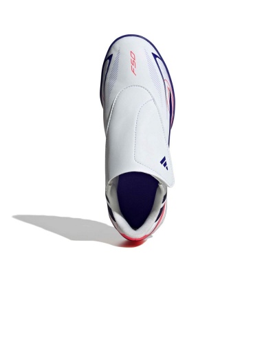 Scarpe Calcio Adidas F50 HYPERFAST Velcro Bambini Bianco - Football boots cleats Adidas F50 HYPERFAST Velcro Kids White - Chaussures de football Adidas F50 HYPERFAST Velcro pour enfants, blanches - Adidas F50 HYPERFAST Fußballschuhe mit Klettverschluss, weiß, für Kinder