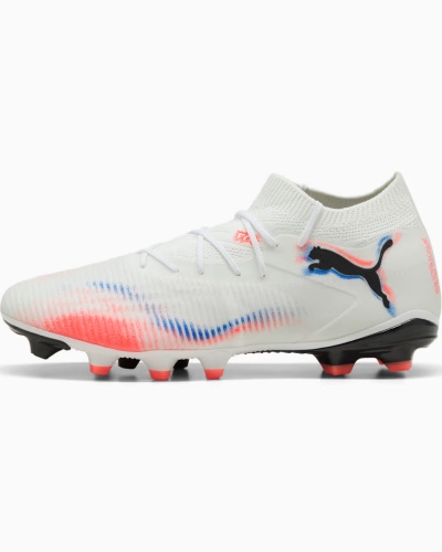 Scarpe Calcio Puma FUTURE 8 MATCH FG AG Bianco - Puma FUTURE 8 MATCH FG AG White Football Boots - Chaussures de football Puma FUTURE 8 MATCH FG AG blanches - Puma FUTURE 8 MATCH FG AG Weiße Fußballschuhe