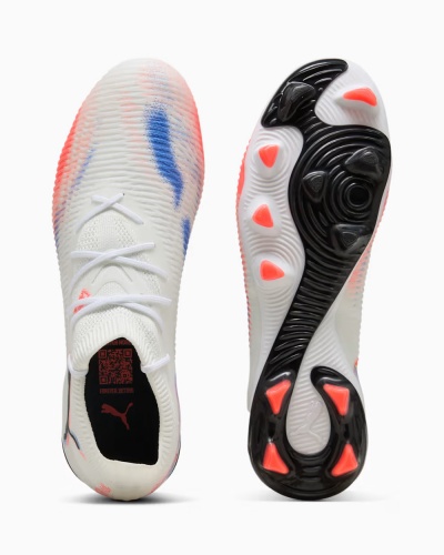 Scarpe Calcio Puma FUTURE 8 MATCH FG AG Bianco - Puma FUTURE 8 MATCH FG AG White Football Boots - Chaussures de football Puma FUTURE 8 MATCH FG AG blanches - Puma FUTURE 8 MATCH FG AG Weiße Fußballschuhe