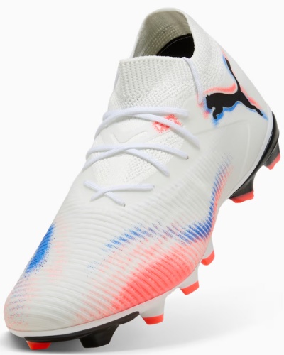 Scarpe Calcio Puma FUTURE 8 MATCH FG AG Bianco - Puma FUTURE 8 MATCH FG AG White Football Boots - Chaussures de football Puma FUTURE 8 MATCH FG AG blanches - Puma FUTURE 8 MATCH FG AG Weiße Fußballschuhe