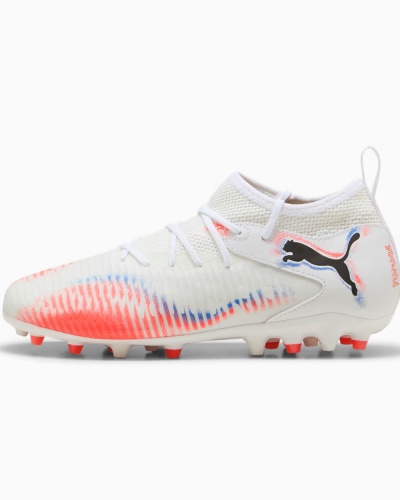 Scarpe Calcio Puma FUTURE 8 MATCH MG MultiGround BAMBINO JUNIOR Bianco - Football Boots Puma FUTURE 8 MATCH MG MultiGround for Kids and Juniors White - Chaussures de football Puma FUTURE 8 MATCH MG MultiGround pour enfants et juniors, blanches - Fußballschuhe Puma FUTURE 8 MATCH MG MultiGround für Kinder und Junioren Weiß