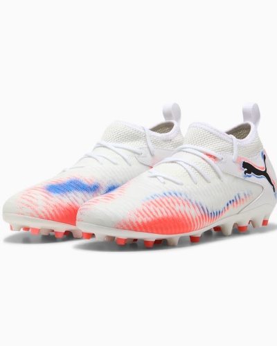 Scarpe Calcio Puma FUTURE 8 MATCH MG MultiGround BAMBINO JUNIOR Bianco - Football Boots Puma FUTURE 8 MATCH MG MultiGround for Kids and Juniors White - Chaussures de football Puma FUTURE 8 MATCH MG MultiGround pour enfants et juniors, blanches - Fußballschuhe Puma FUTURE 8 MATCH MG MultiGround für Kinder und Junioren Weiß