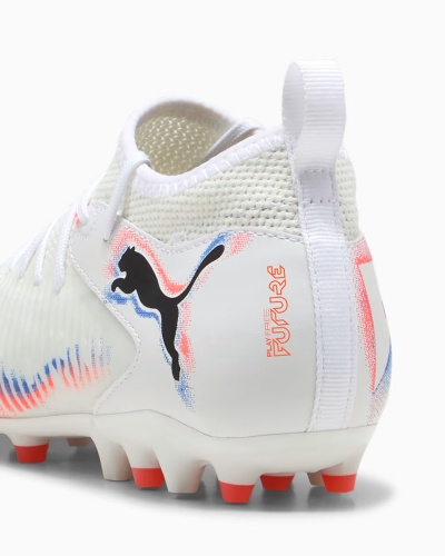Scarpe Calcio Puma FUTURE 8 MATCH MG MultiGround BAMBINO JUNIOR Bianco - Football Boots Puma FUTURE 8 MATCH MG MultiGround for Kids and Juniors White - Chaussures de football Puma FUTURE 8 MATCH MG MultiGround pour enfants et juniors, blanches - Fußballschuhe Puma FUTURE 8 MATCH MG MultiGround für Kinder und Junioren Weiß