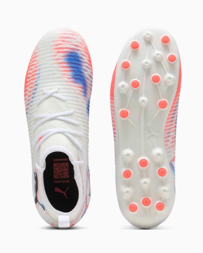 Scarpe Calcio Puma FUTURE 8 MATCH MG MultiGround BAMBINO JUNIOR Bianco - Football Boots Puma FUTURE 8 MATCH MG MultiGround for Kids and Juniors White - Chaussures de football Puma FUTURE 8 MATCH MG MultiGround pour enfants et juniors, blanches - Fußballschuhe Puma FUTURE 8 MATCH MG MultiGround für Kinder und Junioren Weiß